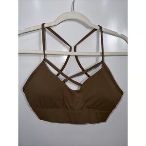 NVGTN front across Tan/Khaki Sports Bra Size Large
